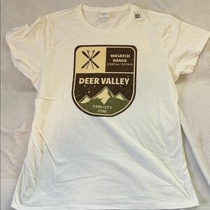 Deer Valley Park City Utah Wasatch Range Mountain T-Shirt (Ladies L)